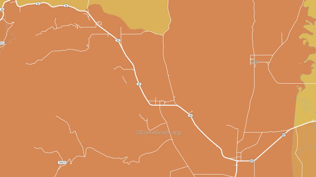 Liberty, ID Map of Burglary Rates