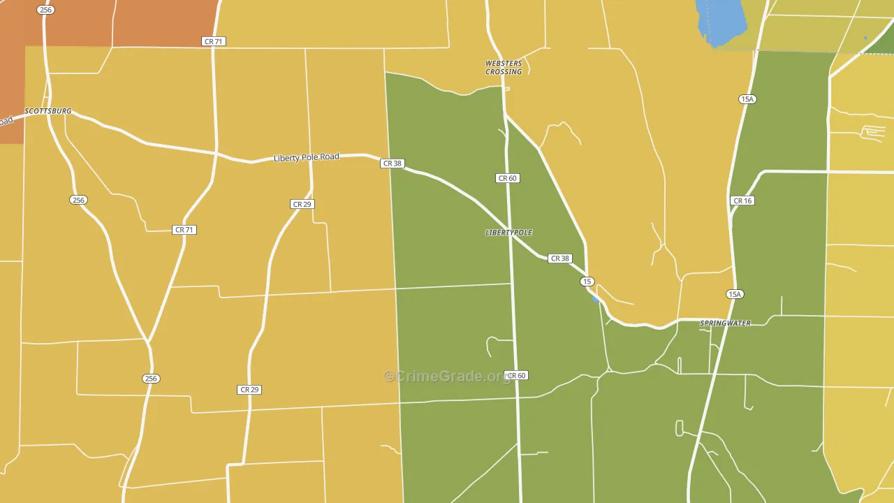 Libertypole, NY Map of Burglary Rates