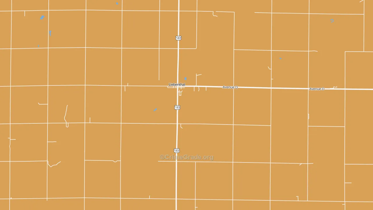 Liebenthal, KS Map of Burglary Rates