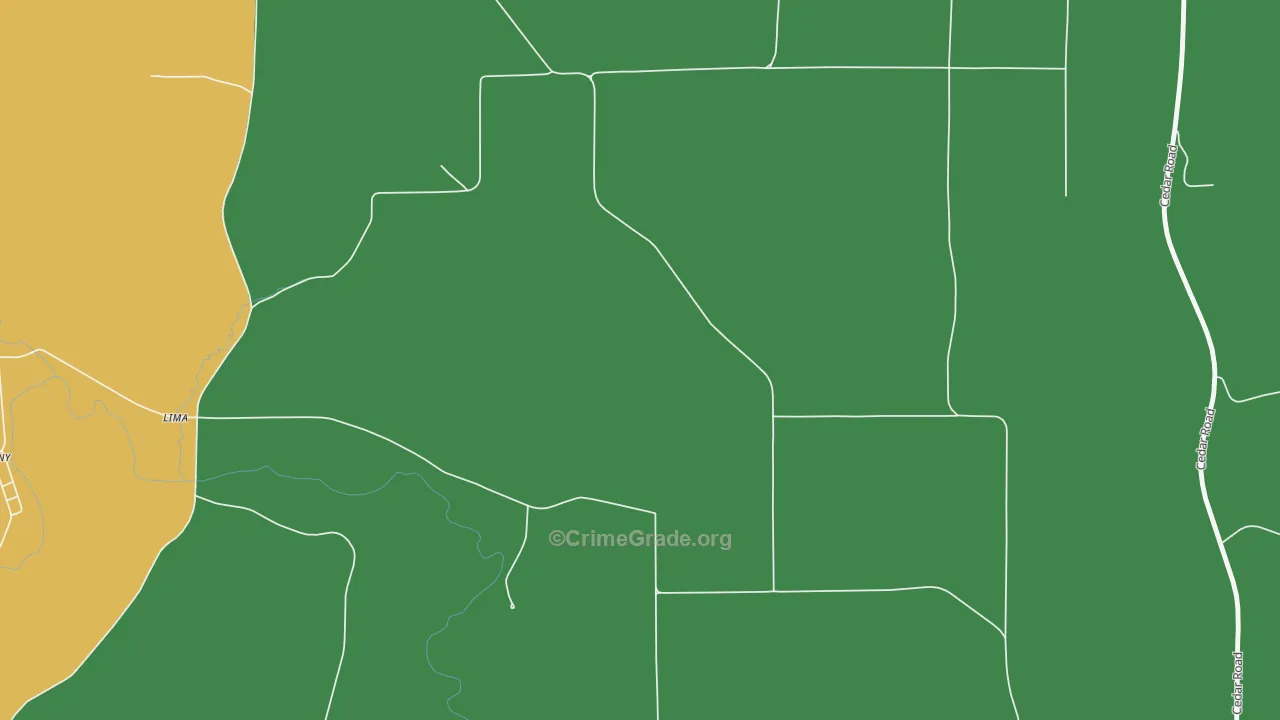 Lima, IA Map of Burglary Rates