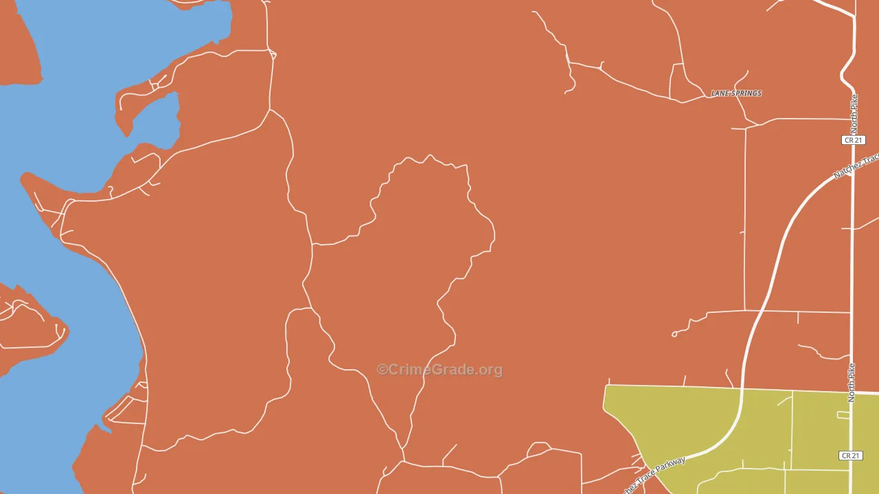 Lime Kiln, AL Map of Burglary Rates