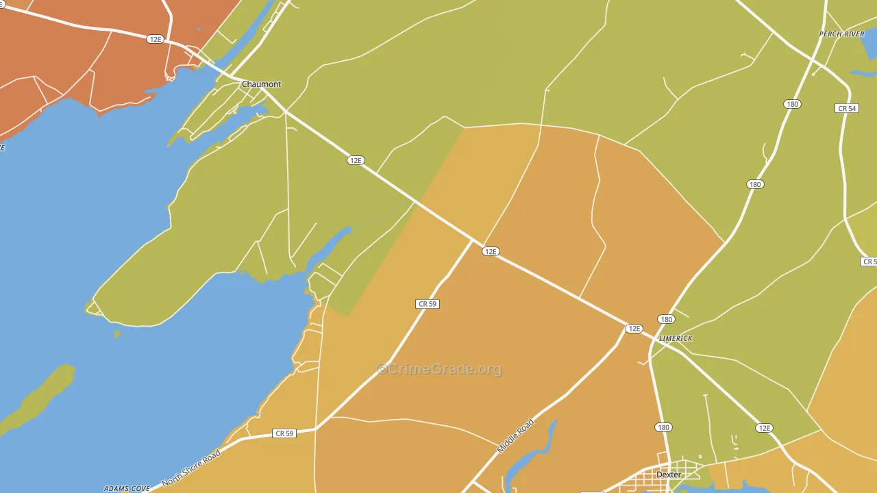 Limerick, NY Map of Burglary Rates