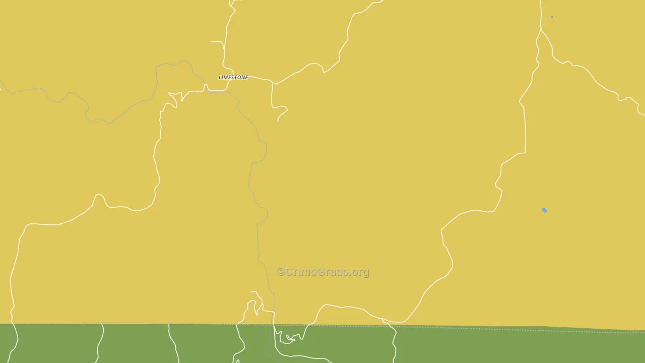 Limestone, AR Map of Burglary Rates