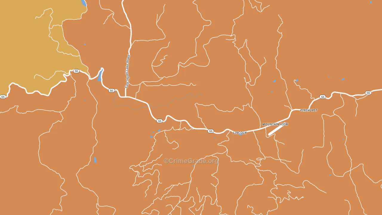 Lincoln, OR Map of Burglary Rates