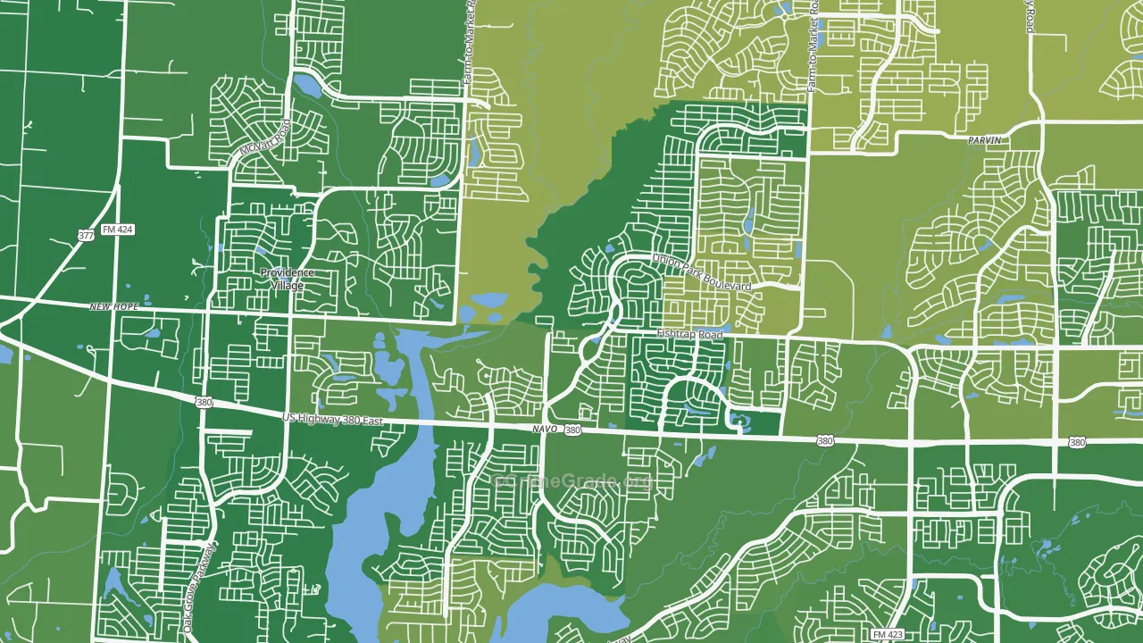 Lincoln Park, TX Map of Burglary Rates