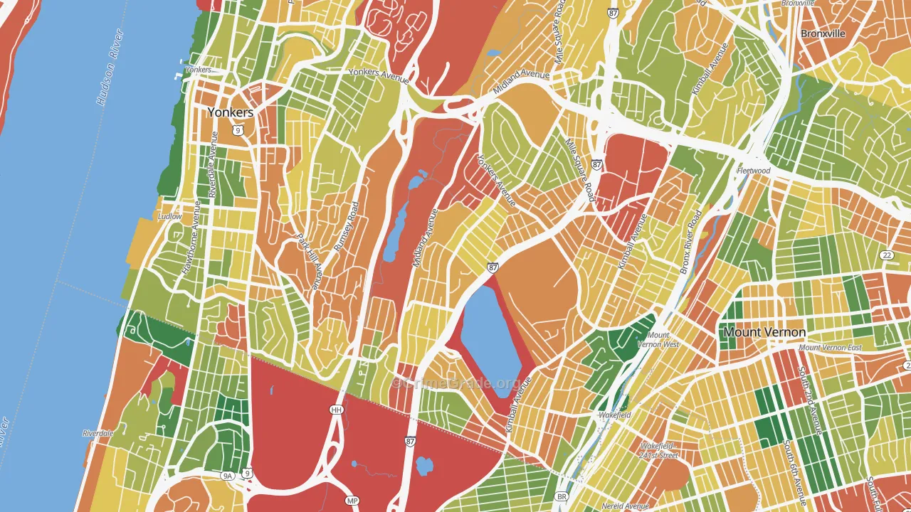 Lincoln Park, Yonkers, NY Map of Burglary Rates