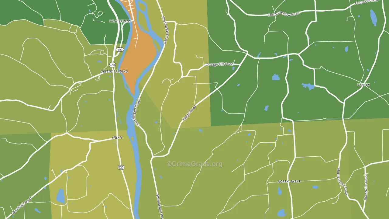 Litchfield, PA Map of Burglary Rates