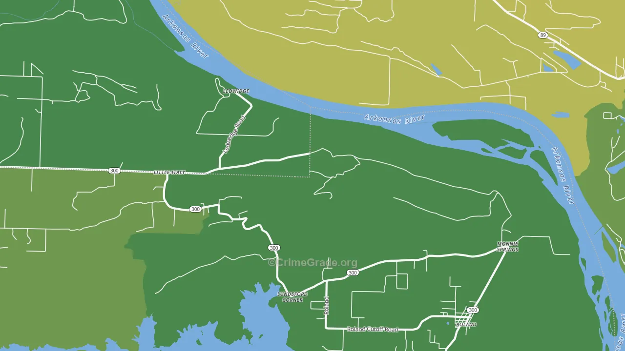 Little Italy, AR Map of Burglary Rates