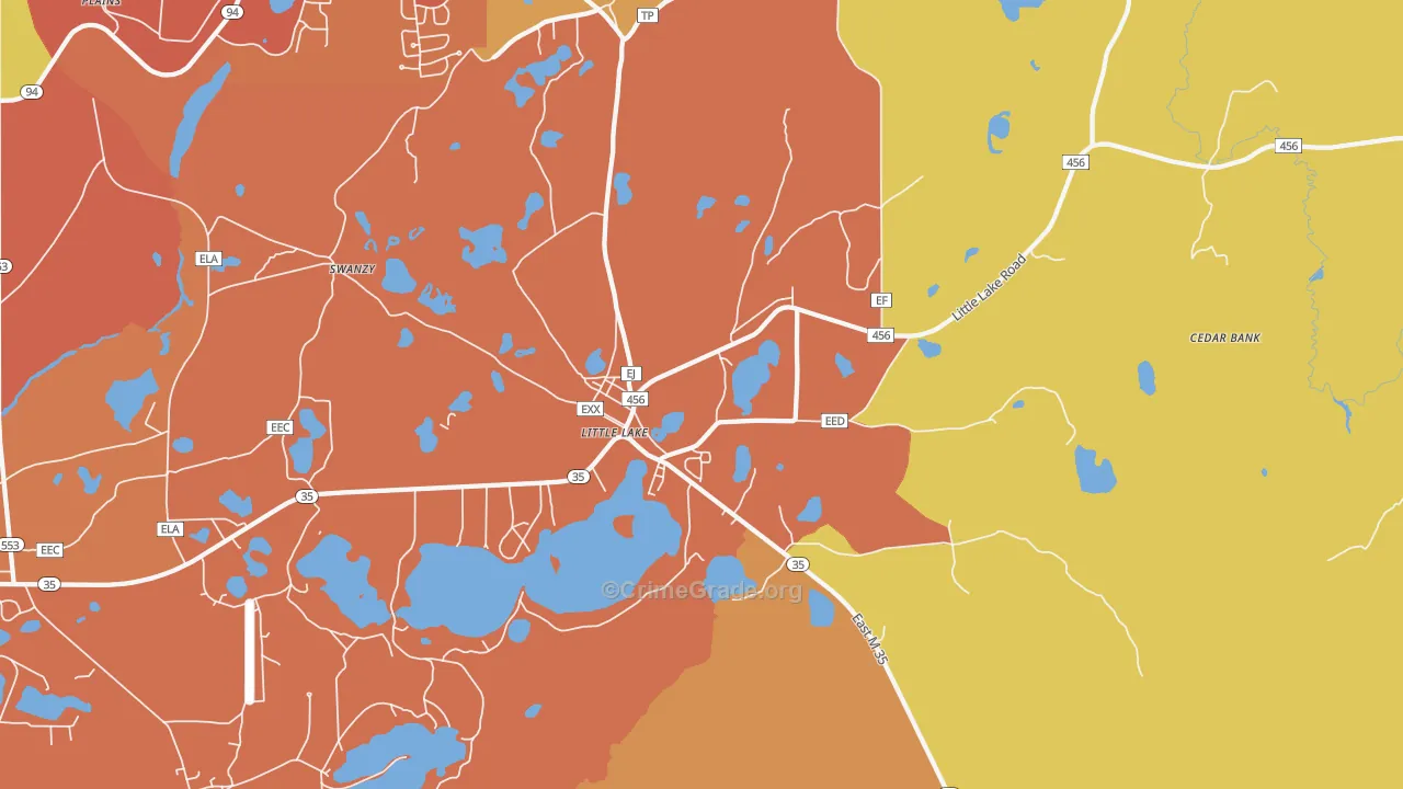 Little Lake, MI Map of Burglary Rates