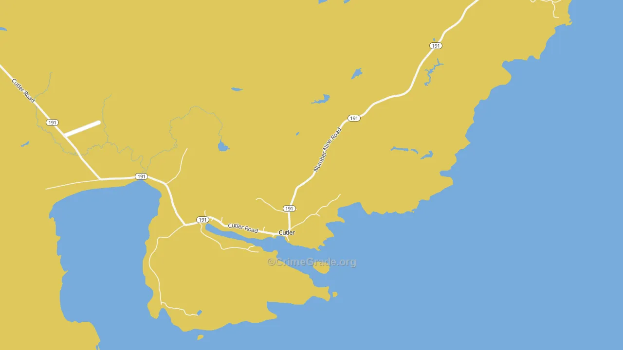 Little Machias, ME Map of Burglary Rates