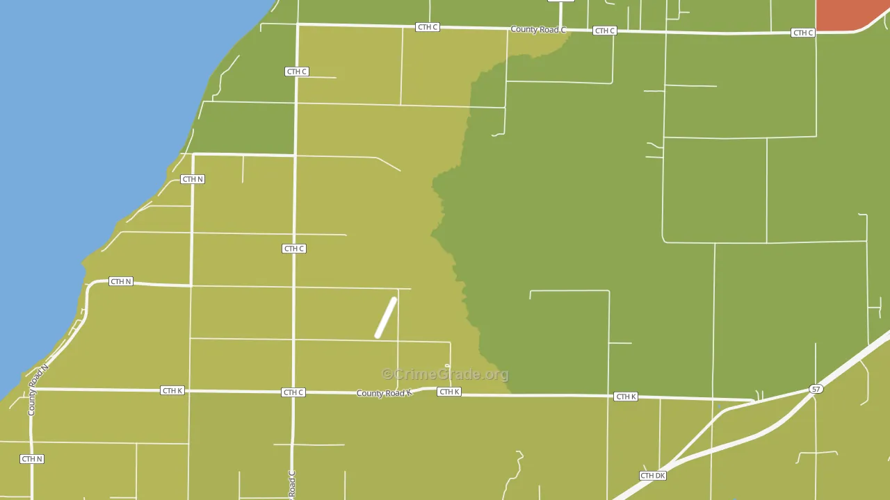 Little Sturgeon, WI Map of Burglary Rates