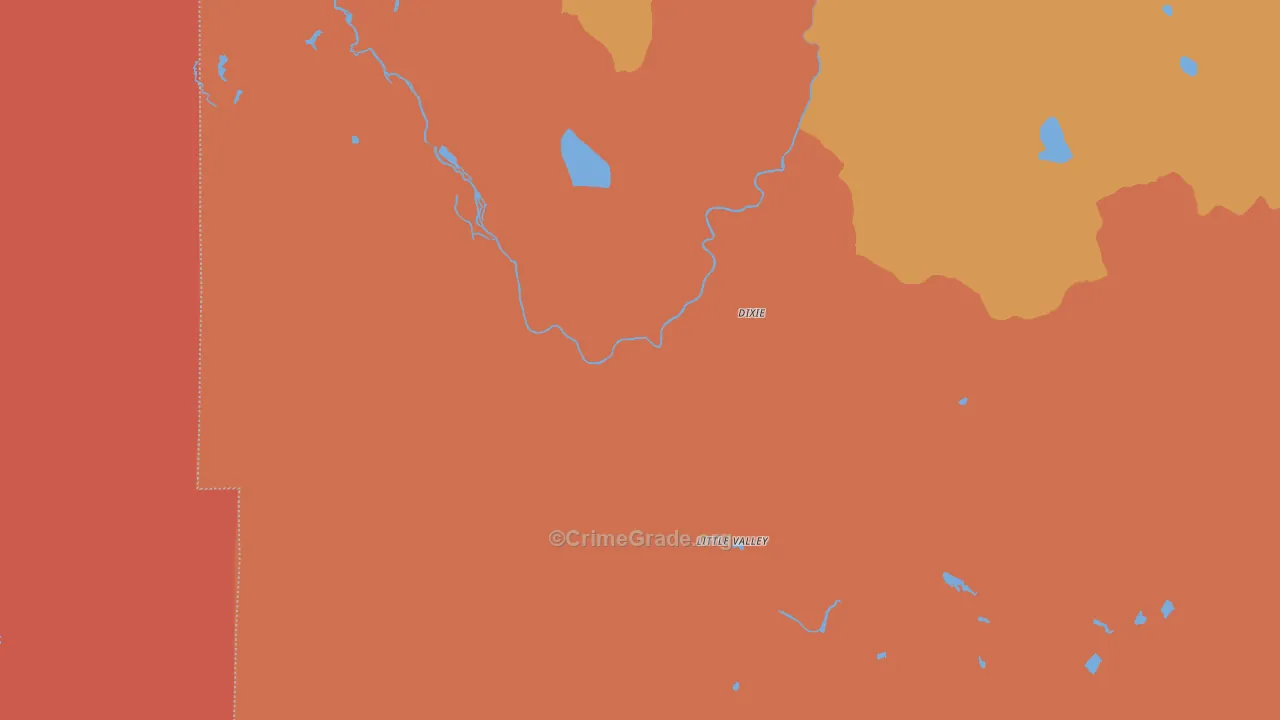 Little Valley, CA Map of Burglary Rates