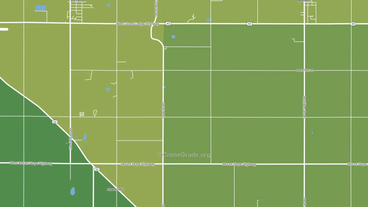 Little Venice, MI Map of Burglary Rates
