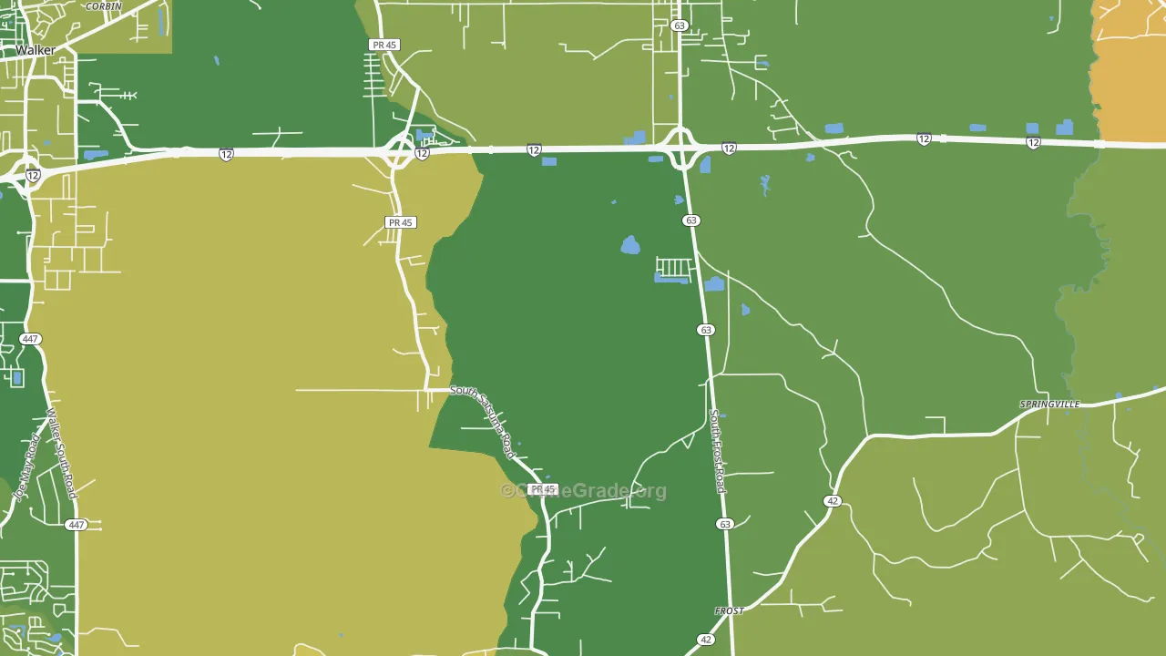 Livingston, LA Map of Burglary Rates