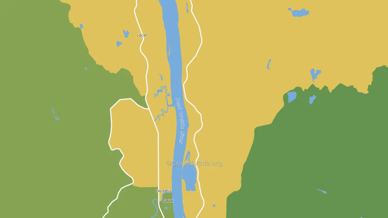 Locke, WA Map of Burglary Rates