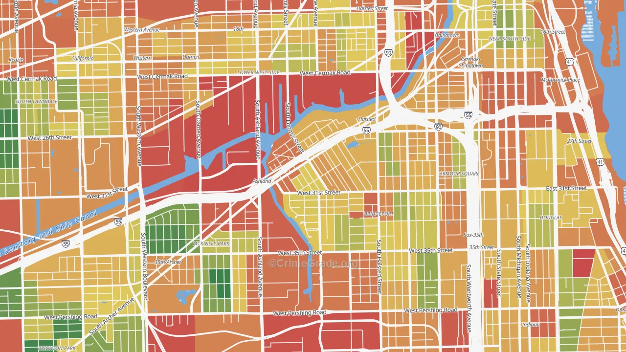 Locks, Chicago, IL Map of Burglary Rates