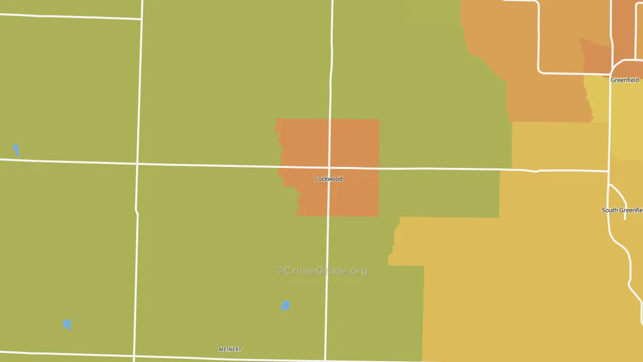 Lockwood, MO Map of Burglary Rates