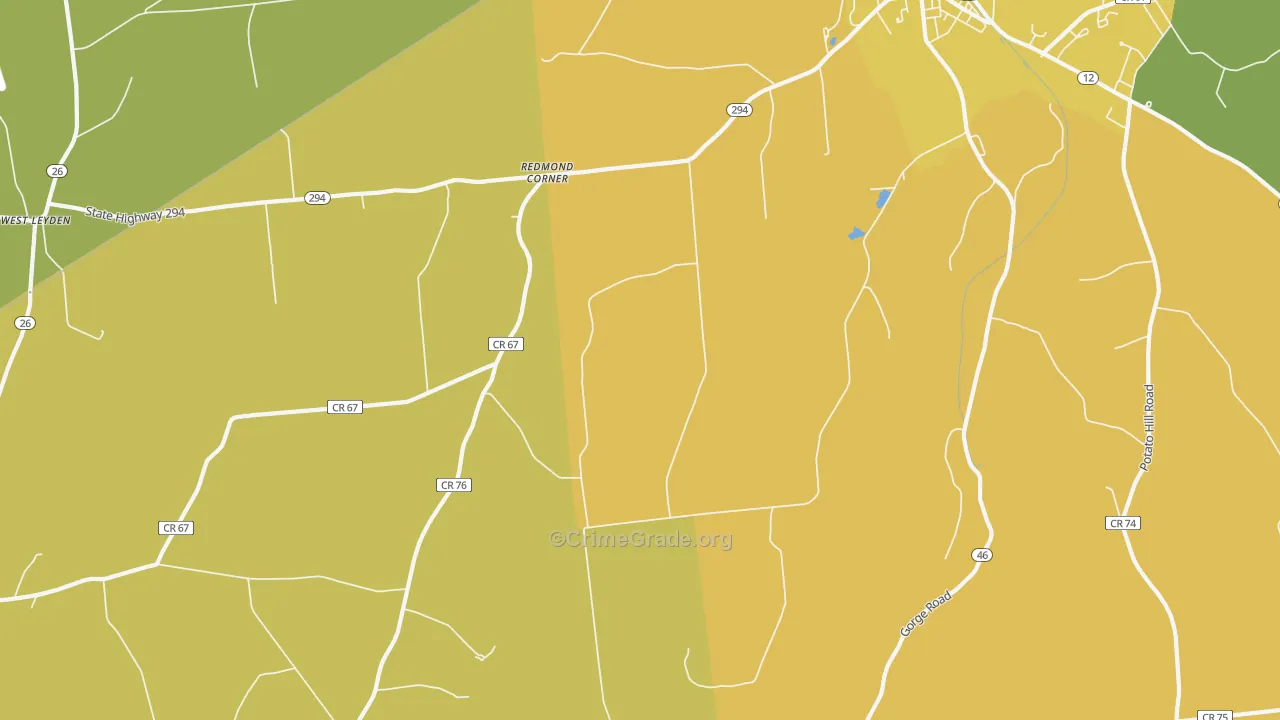 Locust Grove, NY Map of Burglary Rates