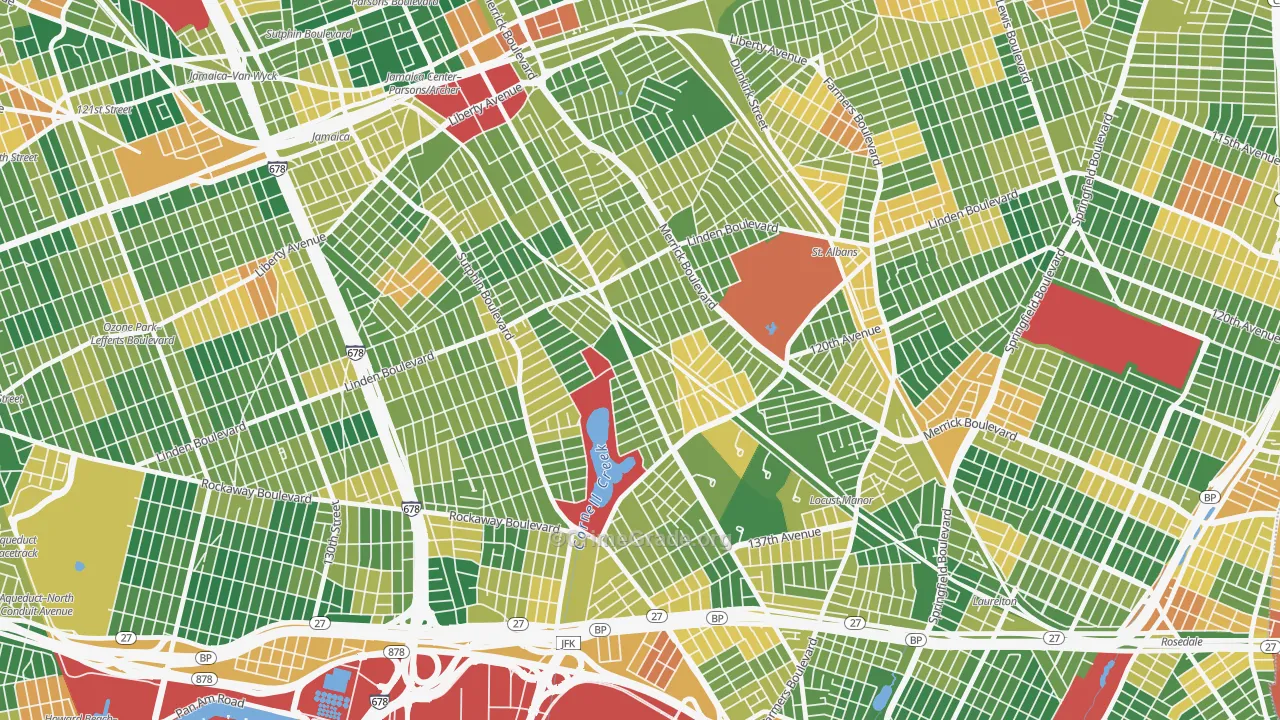 Locust Manor, Queens, NY Map of Burglary Rates