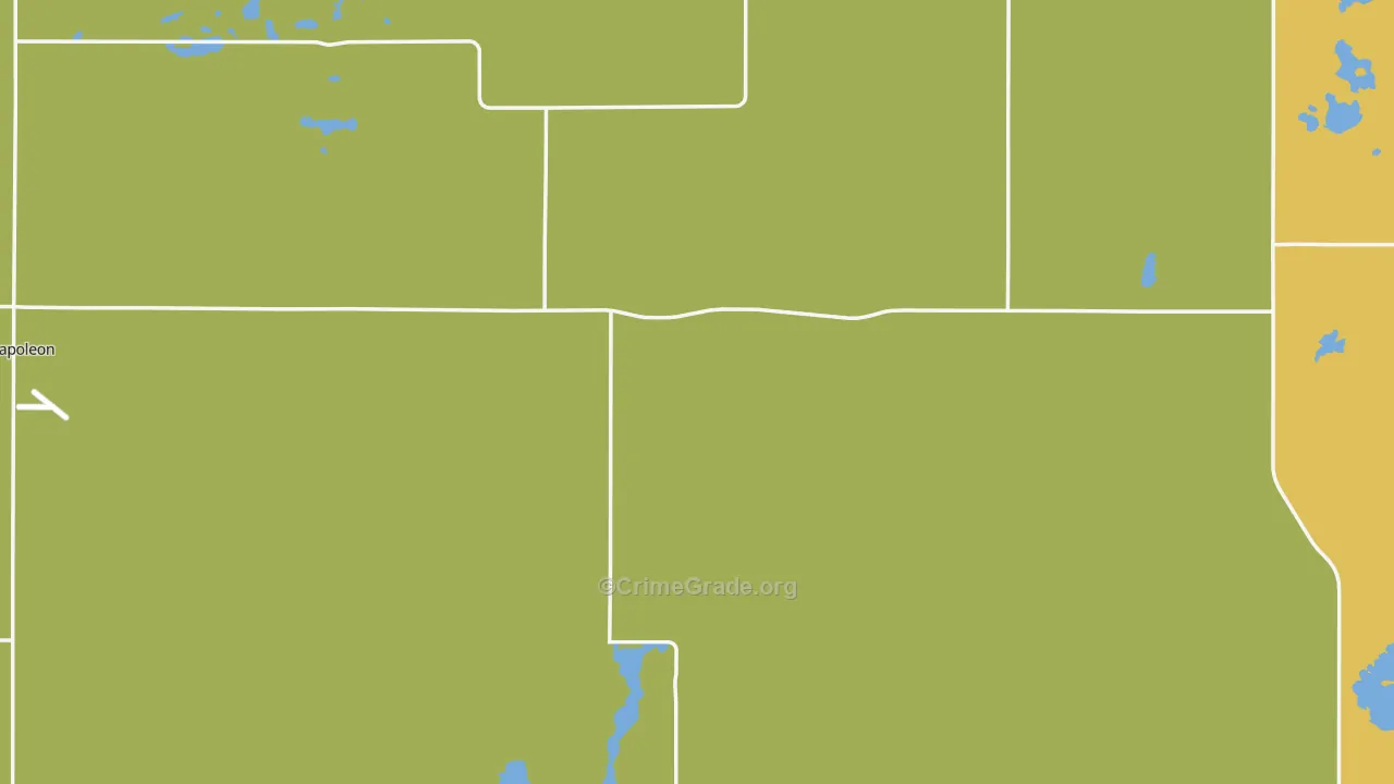 Logan County, ND Map of Burglary Rates