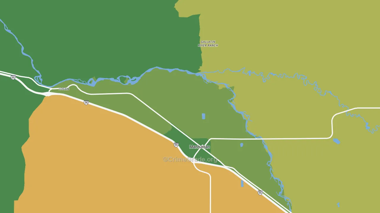 Logan, MT Map of Burglary Rates