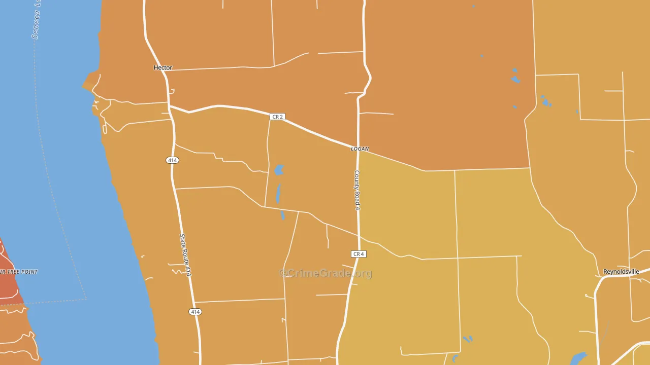 Logan, NY Map of Burglary Rates