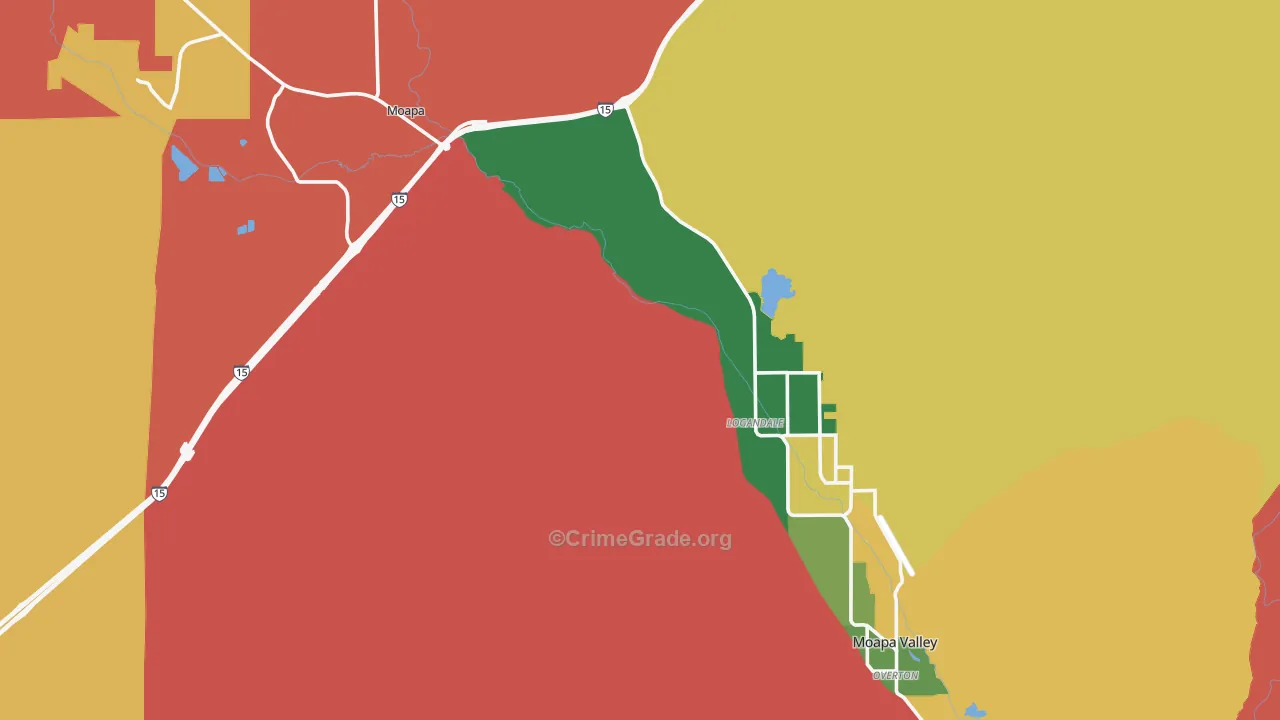 Logandale, NV Map of Burglary Rates