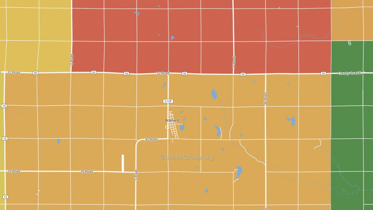 Loma, NE Map of Burglary Rates