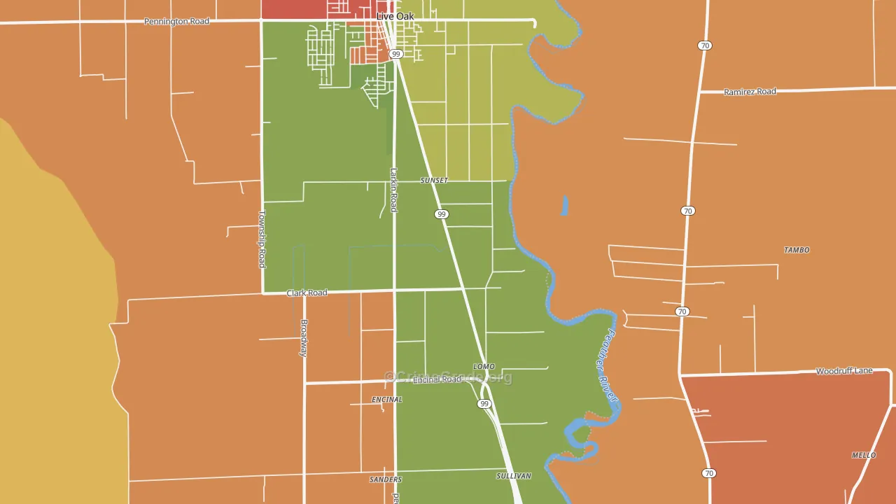 Lomo, CA Map of Burglary Rates