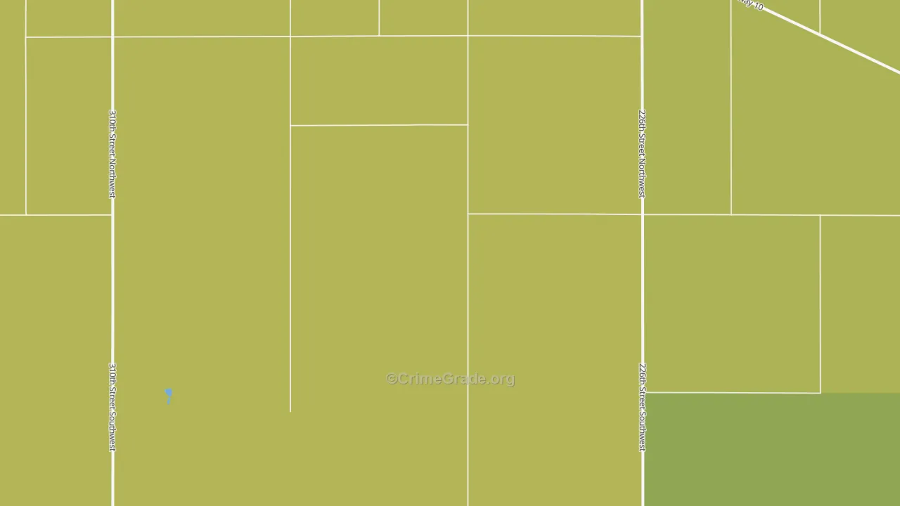 Lone Tree, ND Map of Burglary Rates