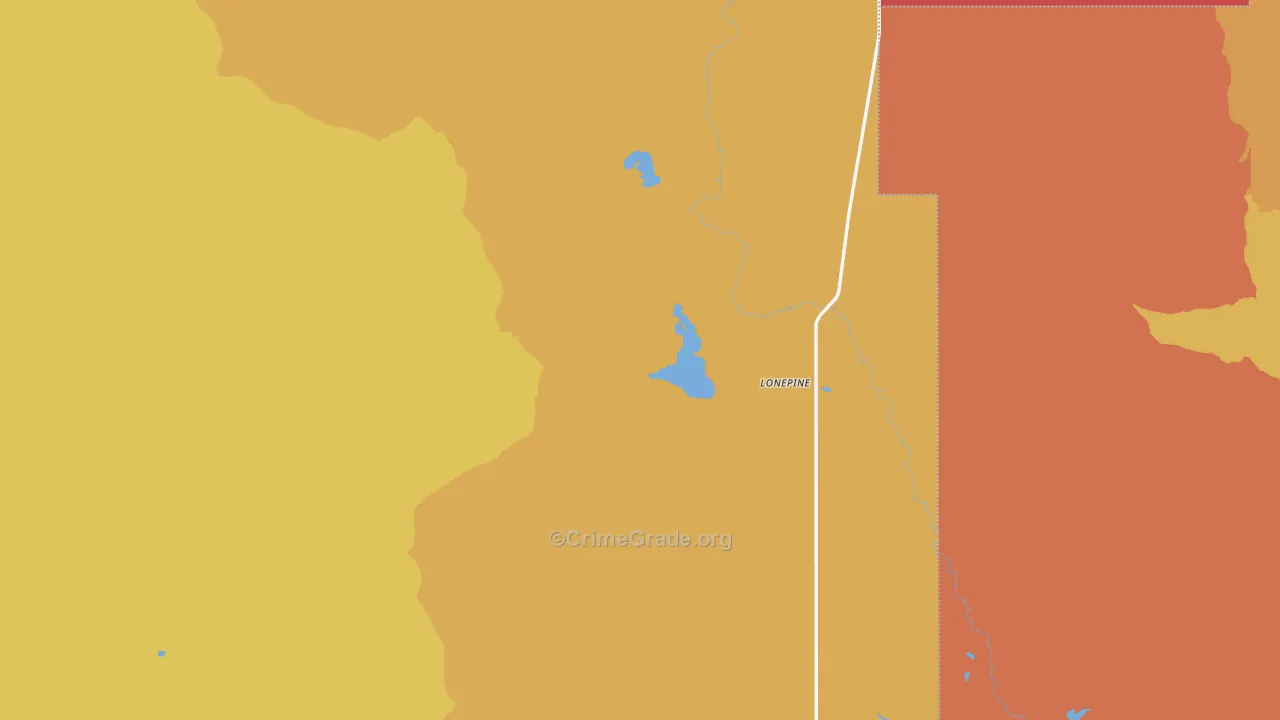 Lonepine, MT Map of Burglary Rates