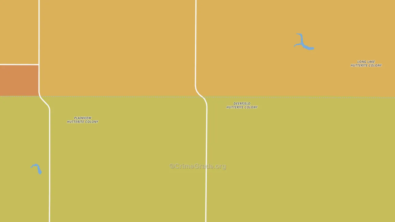 Long Lake Colony, SD Map of Burglary Rates