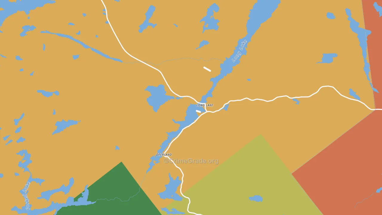 Long Lake, NY Map of Burglary Rates
