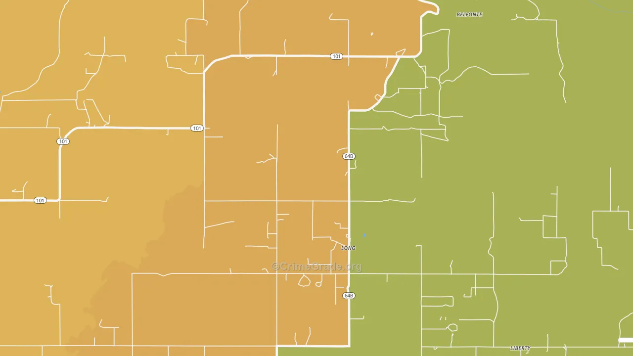 Long, OK Map of Burglary Rates