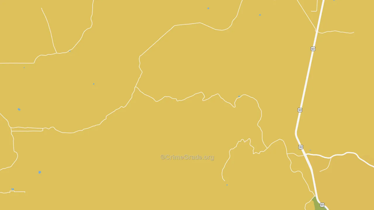 Long Valley, AZ Map of Burglary Rates