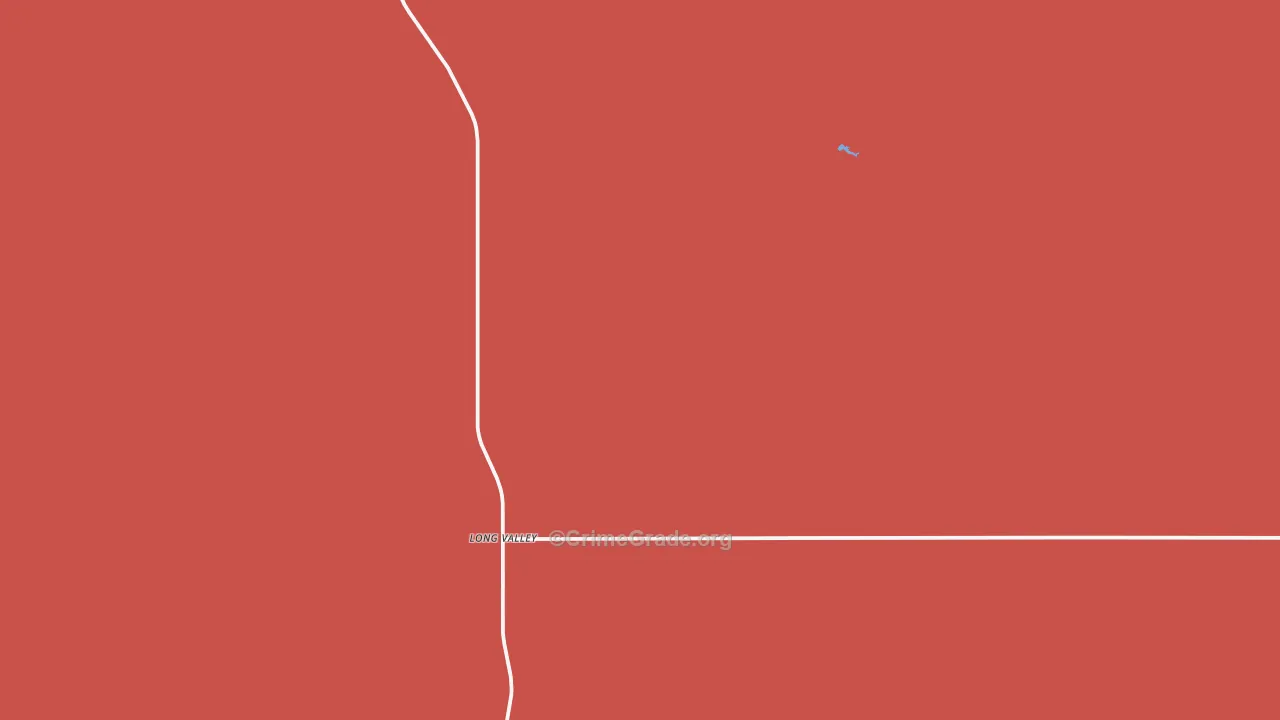 Long Valley, SD Map of Burglary Rates