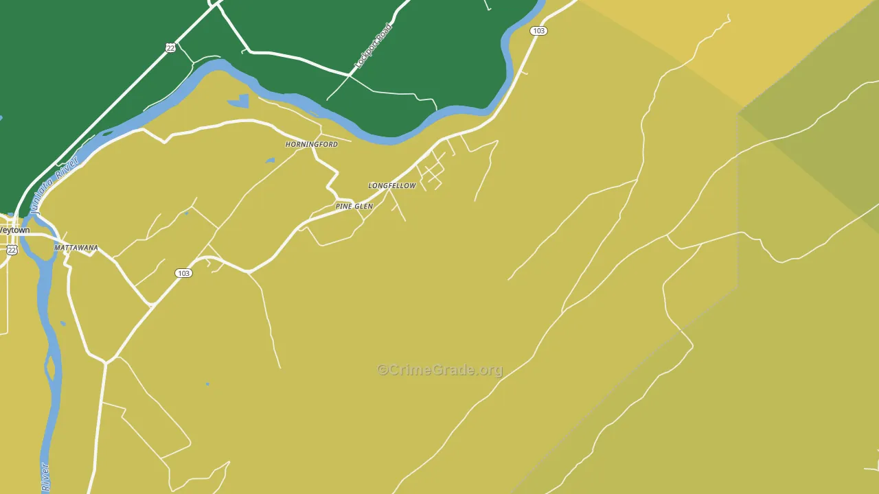 Longfellow, PA Map of Burglary Rates