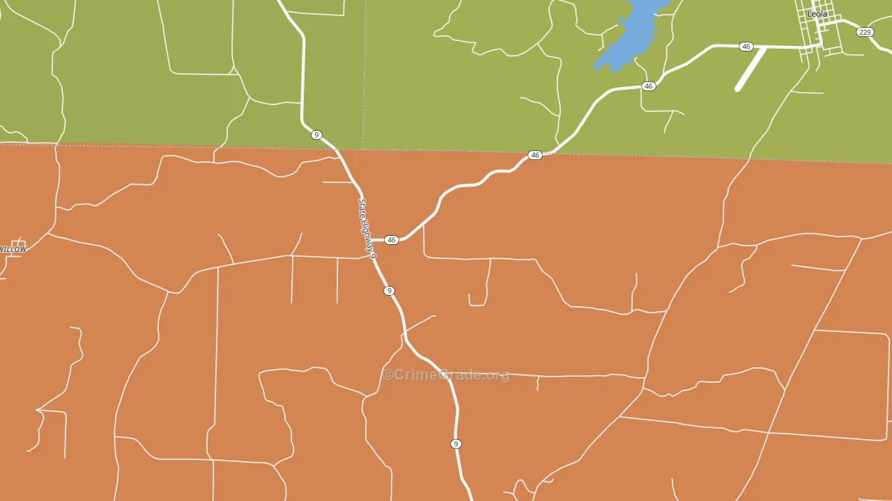 Lono, AR Map of Burglary Rates
