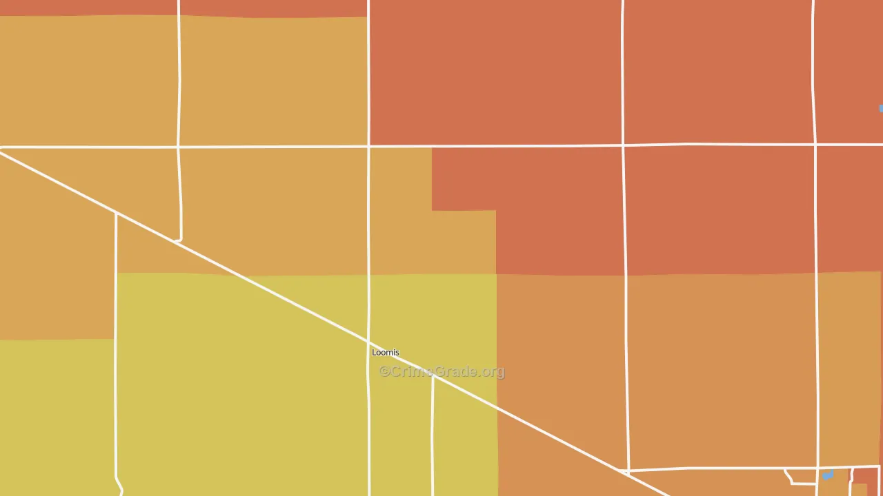 Loomis, NE Map of Burglary Rates