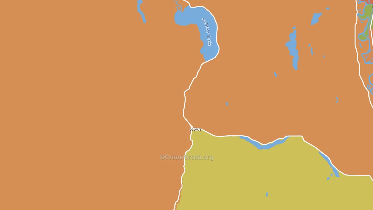 Loomis, WA Map of Burglary Rates