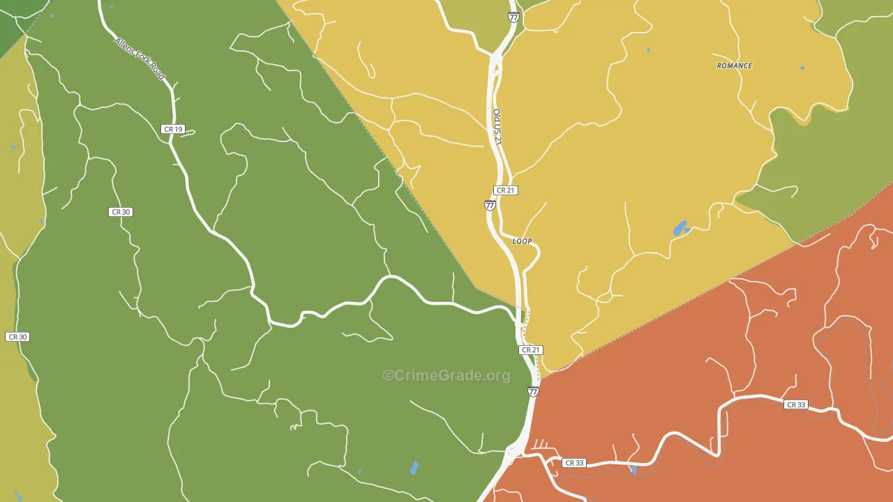 Loop, WV Map of Burglary Rates