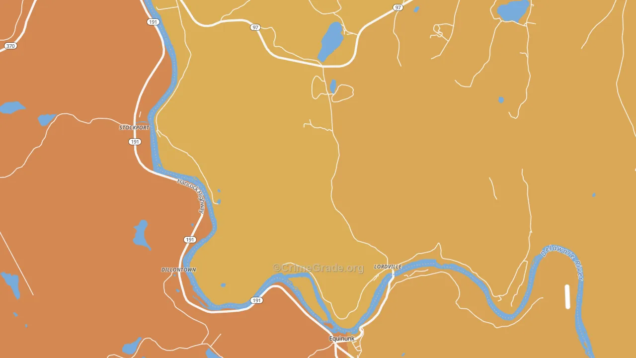 Lordville, NY Map of Burglary Rates