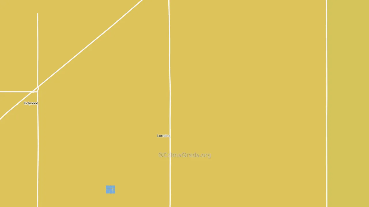 Lorraine, KS Map of Burglary Rates
