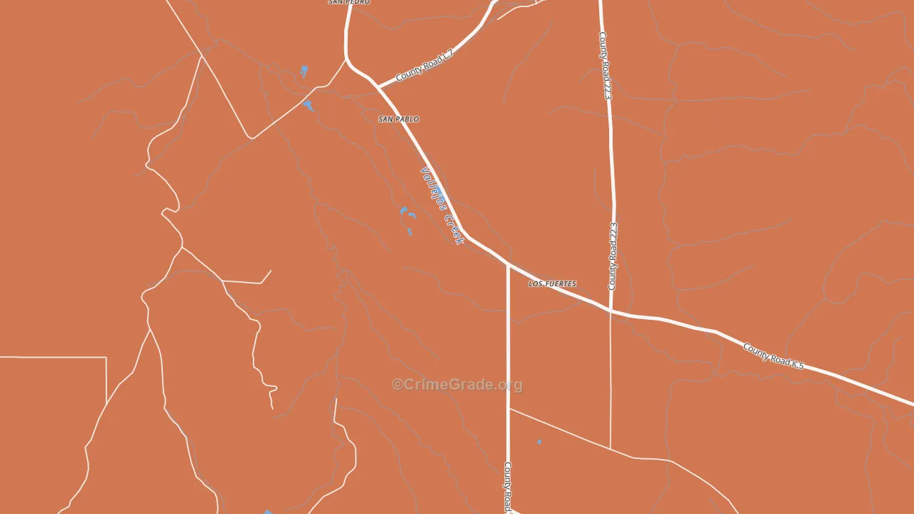 Los Fuertes, CO Map of Burglary Rates