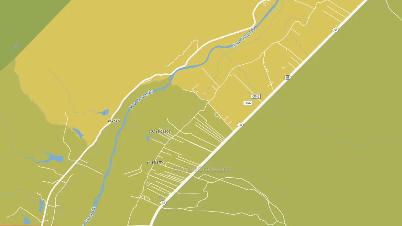 Los Luceros, NM Map of Burglary Rates