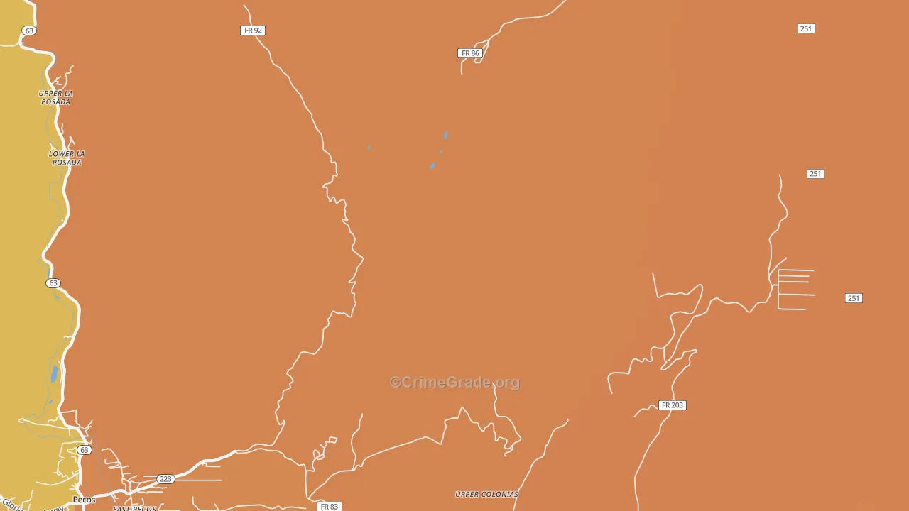 Los Pachecos, NM Map of Burglary Rates