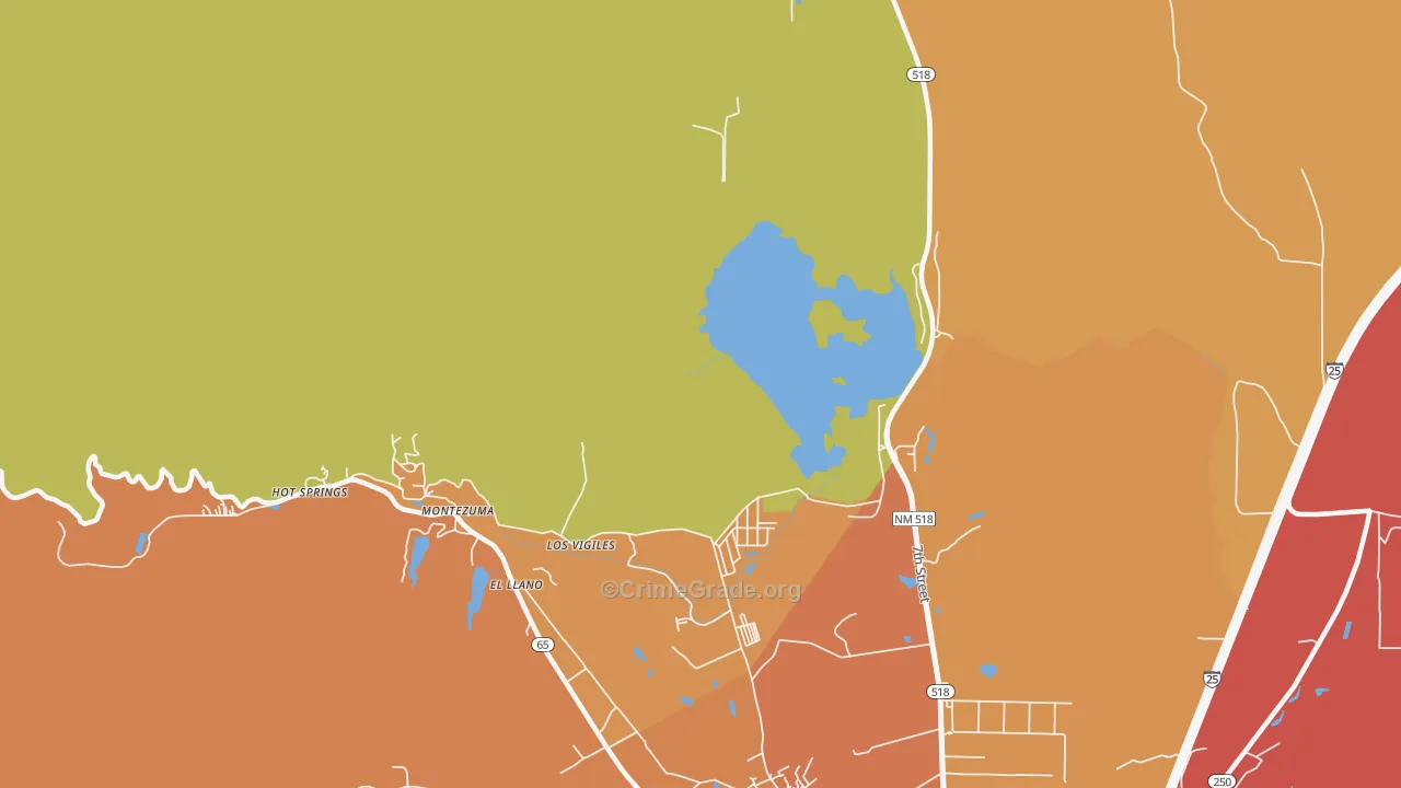 Los Vigiles, NM Map of Burglary Rates