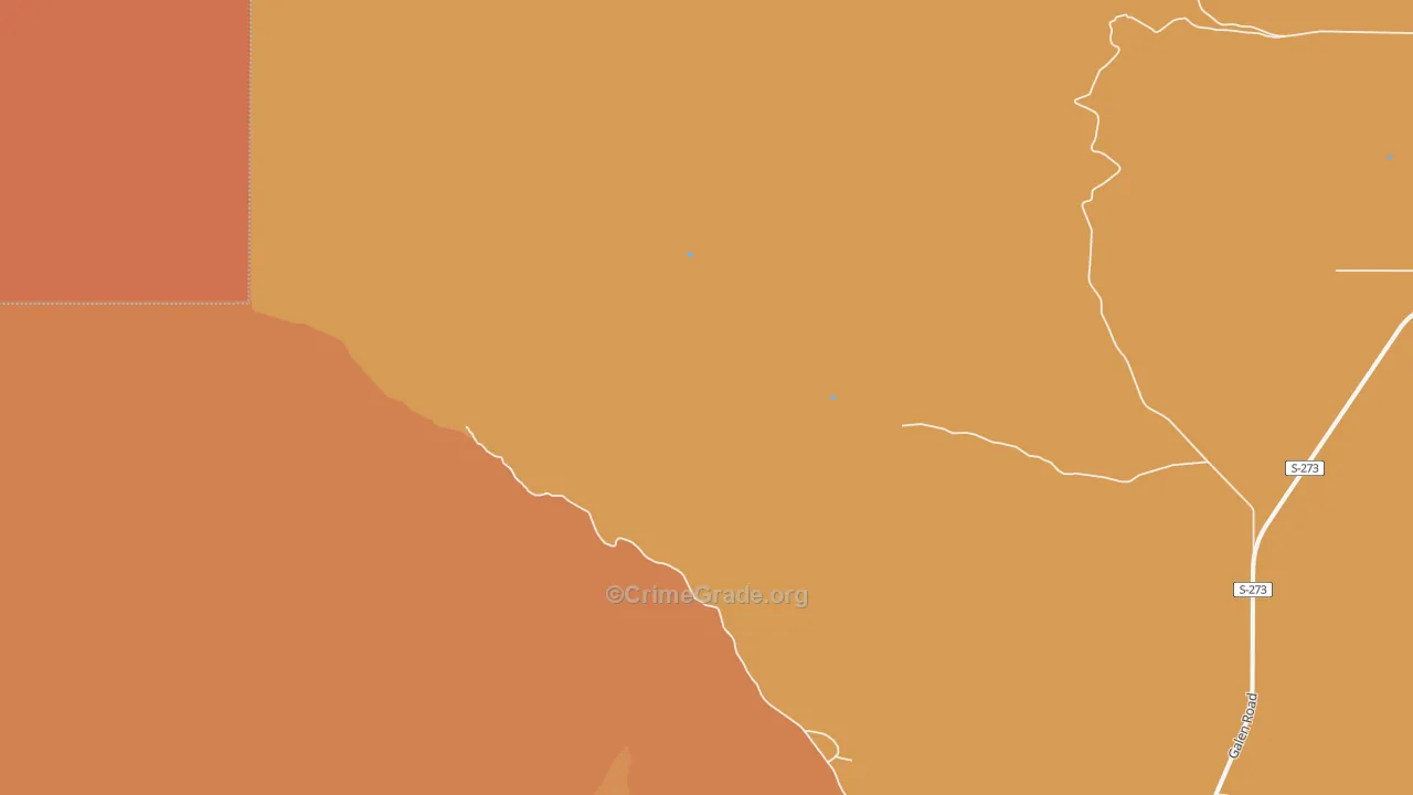 Lost Creek, MT Map of Burglary Rates
