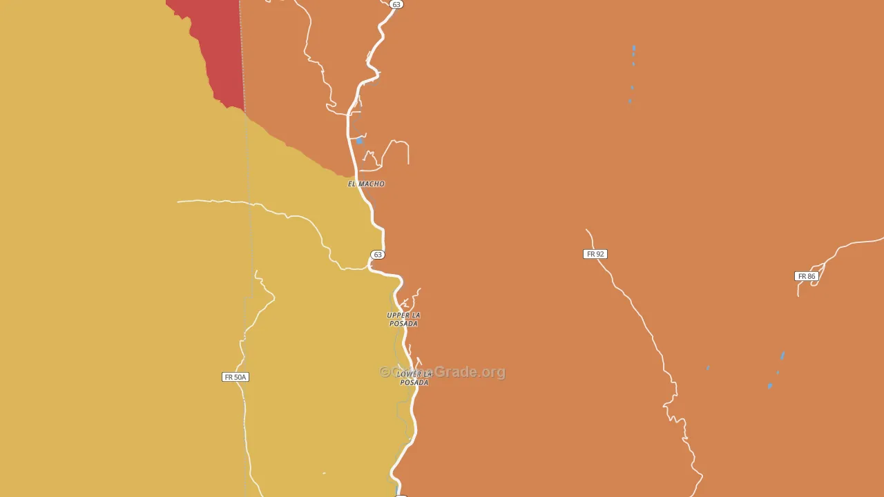 Lower La Posada, NM Map of Burglary Rates