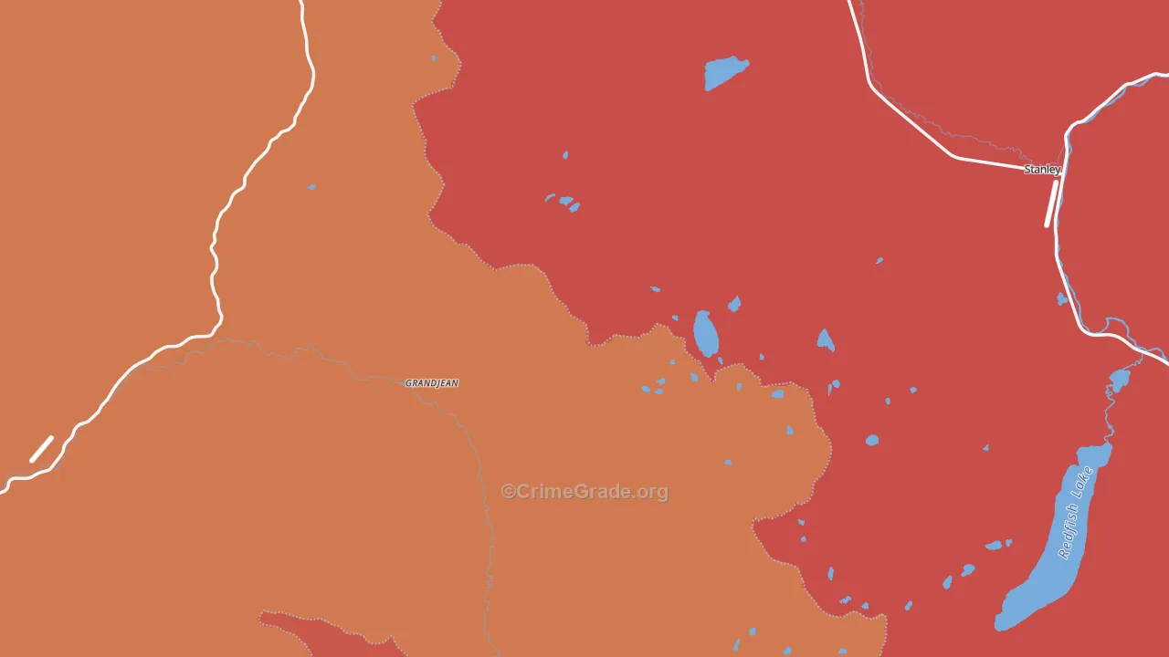 Lower Stanley, ID Map of Burglary Rates
